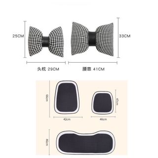 Bộ Gối tựa ô tô/Lót ghế ô tô sang trọng hình bông hoa xinh xắn thoáng khí tản nhiệt mùa hè mát lạnh trang trí xe hơi