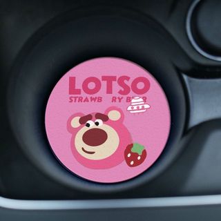 1 Miếng lót ly ô tô -Lót ly xe hơi gấu dâu - Để lót cốc cao su cách nhiệt cực tốt chống bám bụi bẩn dễ vệ sinh