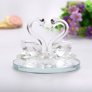 [Ảnh thật] Thiên nga đá đôi có đế đặt tablo ô tô, trang trí văn phòng.Thiên nga trang trí xe sang trọng, cao cấp.