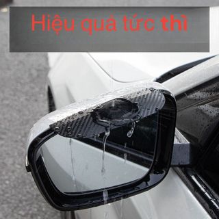 Set 2 Miếng Vè Che Mưa Ô Tô Vân Carbon Dạng Gài Kẹp Bảo Vệ Kính Chiếu Hậu Xe Hơi Chống Mưa Chống Bám Nước