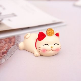 Thẻ ghi số điện thoại khi dừng đỗ xe kiêm mèo thân tài trang trí taplo ô tô mang lại may mắn cho chủ xe