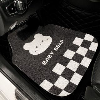 Thảm Lót Sàn Ô Tô Gấu Baby Bear Siêu Dễ Thương - Thảm Rối Lót Sàn Loại Dày Đế Nhựa Dẻo Có Gai Chống Trơn Trượt