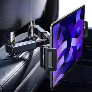 Giá đỡ máy tính bảng, điện thoại kẹp ghế sau ô tô xoay 360 gấp có thể gấp gọn lại