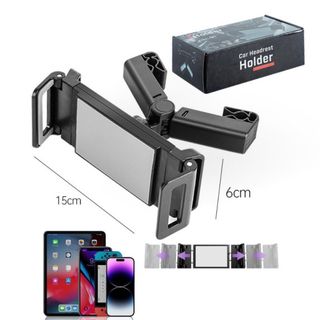Giá đỡ máy tính bảng, điện thoại kẹp ghế sau ô tô xoay 360 gấp có thể gấp gọn lại