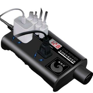 Tẩu Chuyển Đổi Điện Áp Xoay Chiều 12/24V DC sang 220V với màn hình led Kỹ Thuật Số 4 Usb Qc 3.0