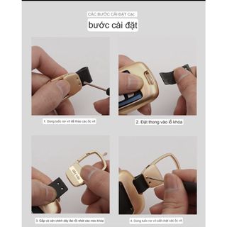 Móc Khóa Kim Loại Dây Da Bò CABULE Cao Cấp, Móc Chìa Khóa Đa Năng Thiết Kế Thanh Lịch, Sang Trọng