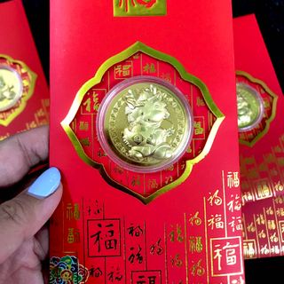 Bao Lì Xì Đồng Xu Con Rồng CUTE Mạ Vàng