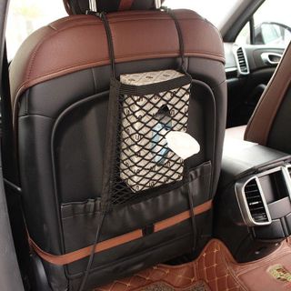 Túi lưới co dãn thông minh - túi treo đồ tiện lợi giữa 2 ghế ô tô đựng khăn giấy cá nhân - túi lưới 3 tầng