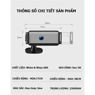 Giá Đỡ Điện Thoại Trên Xe Ô Tô, Cảm Ứng Hoàn Toàn Tự Động, Dính Bảng Taplo Và Kẹp Khe Gió Điều Hòa - Hàng Nhập Khẩu