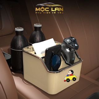 (4in1) Khay để đồ trên tỳ tay ô tô tiện lợi - khay đựng cốc,chai nước uống đa năng,tiết kiệm không gian cho xe hơi