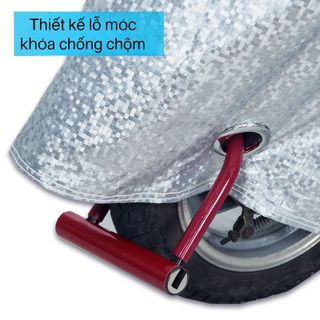 Bạt phủ xe máy loại dày áo trùm phủ bọc che nắng mưa xe máy vải tráng nhôm cao cấp
