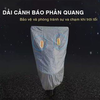 Bạt phủ xe máy loại dày áo trùm phủ bọc che nắng mưa xe máy vải tráng nhôm cao cấp