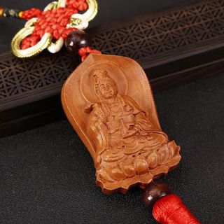 khánh treo xe ô tô dây treo tượng phật,chất liệu gỗ cao cấp mang lại bình an may mắn cho chủ xe