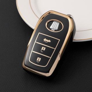 [Có sẵn] Ốp khoá TPU kèm móc khoá xe ô tô Toyota Fortuner 3 nút,Chất liệu nhựa mềm ôm sát chìa Mộc Lan - Phụ kiện xế yêu