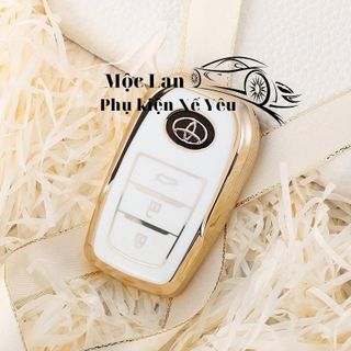 [Có sẵn] Ốp khoá TPU kèm móc khoá xe ô tô Toyota Fortuner 3 nút,Chất liệu nhựa mềm ôm sát chìa Mộc Lan - Phụ kiện xế yêu