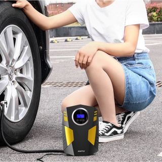 Máy bơm lốp ô tô,xe hơi mà hình điện tử thông minh tự ngắt Suitu chính hãng
