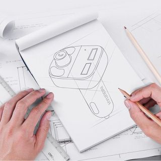 Tẩu phát nhạc Bluetooth trên ô tô, hỗ trợ đàm thoại rảnh tay Hyundai HY82 - Sạc nhanh QC3.0 điện thoại, máy tính bảng