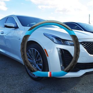Bọc vô lăng vân carbon phối da nhiều màu - Luxury Car size 36cm - D cut D36 cho xe Vinfast VF các dòng xe mới nhất