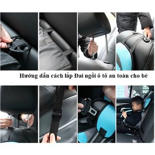 Đai ghế ngồi ô tô an toàn cho bé-Đai an toàn cho bé khi di chuyển trên ô tô có 8 màu khác nhau