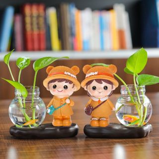 Bình Thủy Sinh Trồng Cây Mini Mix Bé Trai Bé Gái Trang Trí Bàn Làm Việc, Cửa Sổ, Tủ Kệ,Decor...