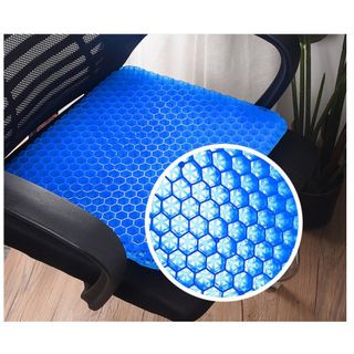 Đệm ngồi 2 lớp 3D thoáng khí MAGIC CUSHION - Đệm Lót Ghế Tổ Ong Silicon Văn Phòng, Ô Tô Cao Cấp - tặng túi kéo đen