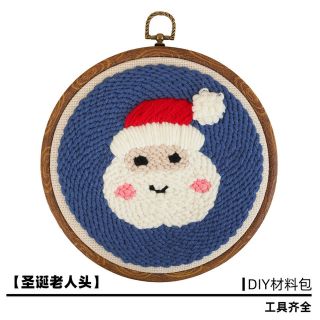 Bộ Quà Tặng Noel Giáng Sinh Tranh Thêu Len Thủ Công Handmade Cực sinh động Đầy sáng tạo. Kèm Đầy đủ bộ phụ kiện thêu ( Phù Hợp Kinh Doanh các Quán Nước-Hội nghị ) Hàng, Giá Tận Xưởng )