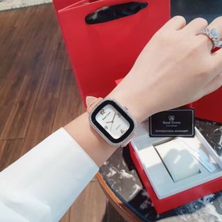 SALE: ĐỒNG HỒ DA CAO CẤP NỮ MẶT VIỀN HỘT