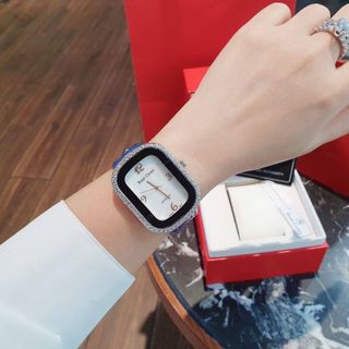 SALE: ĐỒNG HỒ DA CAO CẤP NỮ MẶT VIỀN HỘT