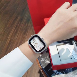 SALE: ĐỒNG HỒ DA CAO CẤP NỮ MẶT VIỀN HỘT
