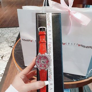 ĐỒNG HỒ SIÊU CẤP NỮ GRA.FF DIAMOND DA XANH ĐỎ