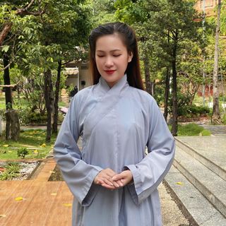 Áo Tràng Phật Tử, Mẫu Pháp Phục Vải Kate Thoáng Mát Phù Hợp Cả Nam Và Nữ - M 101