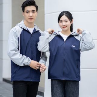 Áo khoác gió lót lưới nam nữ pha màu chống nước nhẹ