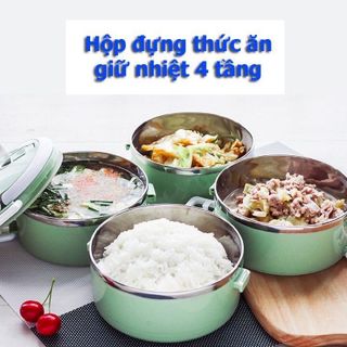 Hộp Cơm 4 Tầng Hình Tròn