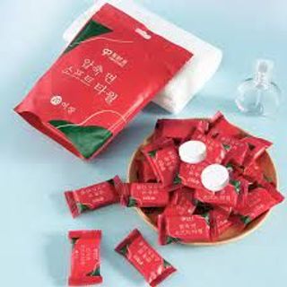 [Giá Sỉ] Túi 20 khăn giấy nén Hàn Quốc, dạng viên kẹo dùng 1 lần