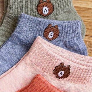 Set 10 đôi vớ gấu nữ co giãn thoáng mát đủ màu có túi đựng-Thu