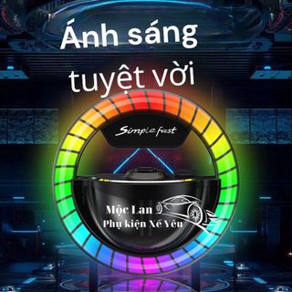 Máy Xông Tinh Dầu Cài Cửa Gió Với Đèn Led Nháy Theo Nhạc (Simpvefast) Ánh Sáng RGB-Tặng Ngay 2 Lọ Tinh dầu Khi Mua