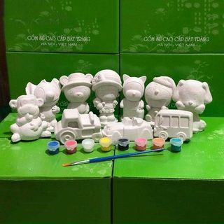 Bộ tô tượng 10 con kèm màu và cọ