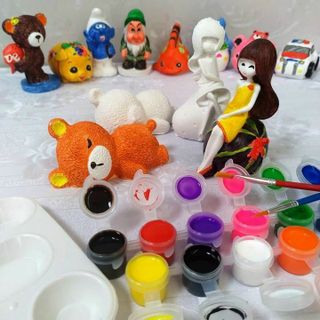 Bộ tô tượng 10 con kèm màu và cọ