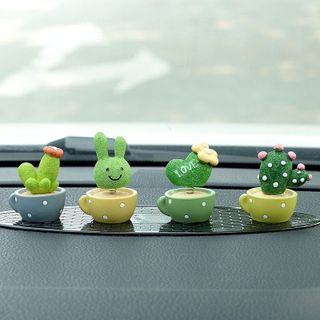 Sét 4 chậu cây xương rồng mini xinh xắn biểu tượng vừa mãnh liệt vừa yếu đuối nồng nàn chung thủy-Trang trí taplo oto