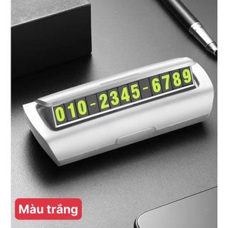Bảng ghi số điện thoại đỗ xe ô tô YUMCHO cao cấp vân gỗ sang trọng 6 dãy số phản quang 2 màu đen,trắng
