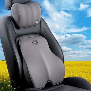 ( Fom mới 2023) Bộ tựa đầu tựa lưng cao su non siêu mềm siêu êm giải pháp lái xe ô tô đường dài - ghế văn phòng làm việc