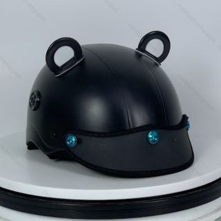 Nón bảo hiểm gắn 3 ốc titan kèm tai gấu sơn phủ nano chống trầy chống ố vàng , mũ bảo hiểm 3 ốc titan chính hãng