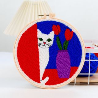 Bộ Quà Tặng Thủ Công Tranh Len Thêu Hoa Văn Hoạt Hình Handmade Đặc Sắc Sáng Tạo. ( phù Hợp Kinh Doanh Giải Trí - Trải Nghiệm) Hàng, Giá Tận Xưởng.