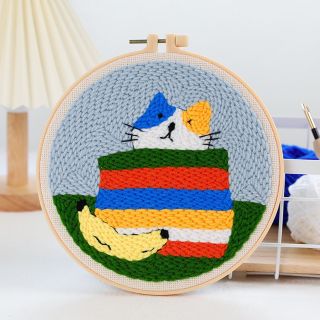 Bộ Quà Tặng Thủ Công Tranh Len Thêu Hoa Văn Hoạt Hình Handmade Đặc Sắc Sáng Tạo. ( phù Hợp Kinh Doanh Giải Trí - Trải Nghiệm) Hàng, Giá Tận Xưởng.