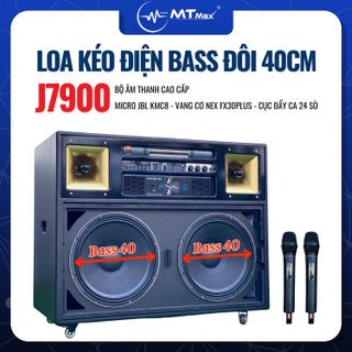 Loa Kéo Điện Cao Cấp MTMAX J7900 Bass Đôi 40cm – Combo Đẩy, Vang, Micro Âm Thanh Chất Lượng Cao Công Suất 1000 - 2000W
