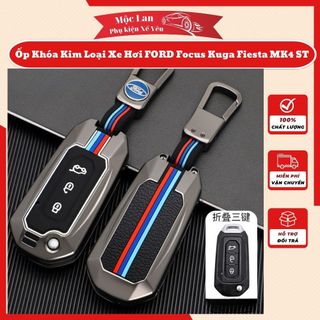 Ốp khóa kim loại cao cấp dáng thể thao xe ô tô FORD Focus Kuga Fiesta MK4 ST bảo vệ chìa khóa chịu va đập tốt giá sỉ