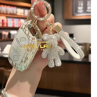 Ốp bảo vệ chìa khoá xe ô tô Dior vàng MG ZS HS - ốp mạ TPU mới nhất năm 2023 cao cấp sang trọng