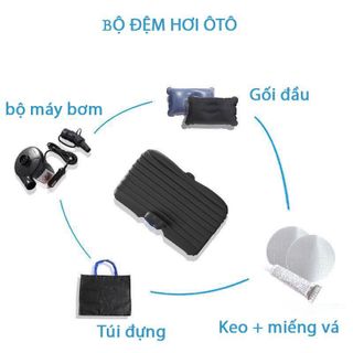 Đệm Hơi ô tô Mộc Lan dành cho xe 4-7 Chỗ Tặng Kèm Bơm Điện Và 2 Gối Cao Cấp -Sang Trọng,Phù Hợp Với Trẻ Nhỏ Và Người Lớn