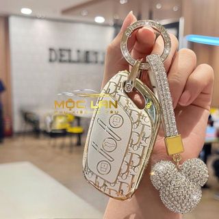 Ốp bảo vệ chìa khoá xe ô tô Dior vàng MG ZS HS - ốp mạ TPU mới nhất năm 2023 cao cấp sang trọng