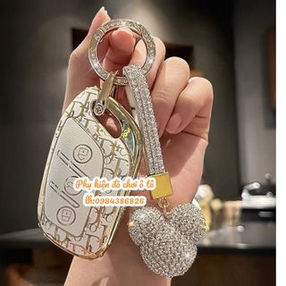 Ốp bảo vệ chìa khoá xe ô tô Dior vàng MG ZS HS - ốp mạ TPU mới nhất năm 2023 cao cấp sang trọng